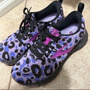 Brooks Women's Purple and Black Leopard Athletic Shoes